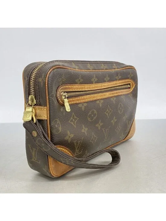 Louis Vuitton Clutch Monogram Marly Dragonne GM Brown - Picture 2 of 10